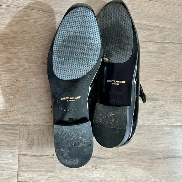 SAINT LAURENT Patent leather Mary Jane Flats Shoes size EUR 36